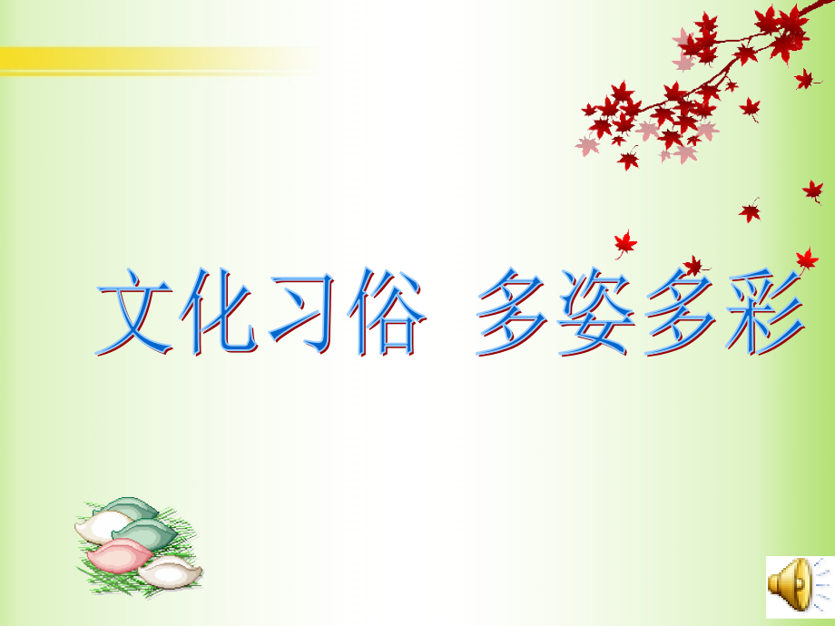 文化习俗 多姿多彩.ppt_第1页
