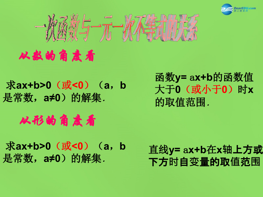 八年级数学下册(2.5 一元一次不等式与一次函数)课件4 (新版)北师大版 课件.ppt_第2页