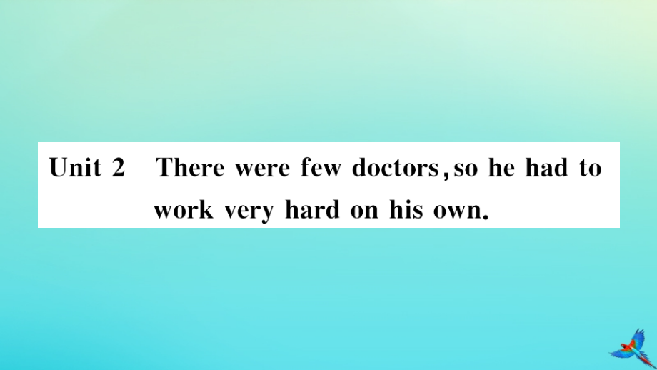 九年级英语上册 Module 3 Heroes Unit 2 There were few doctorsso he had to work very hard on his own(小册子)习题课件 (新版)外研版 课件.pptx_第1页