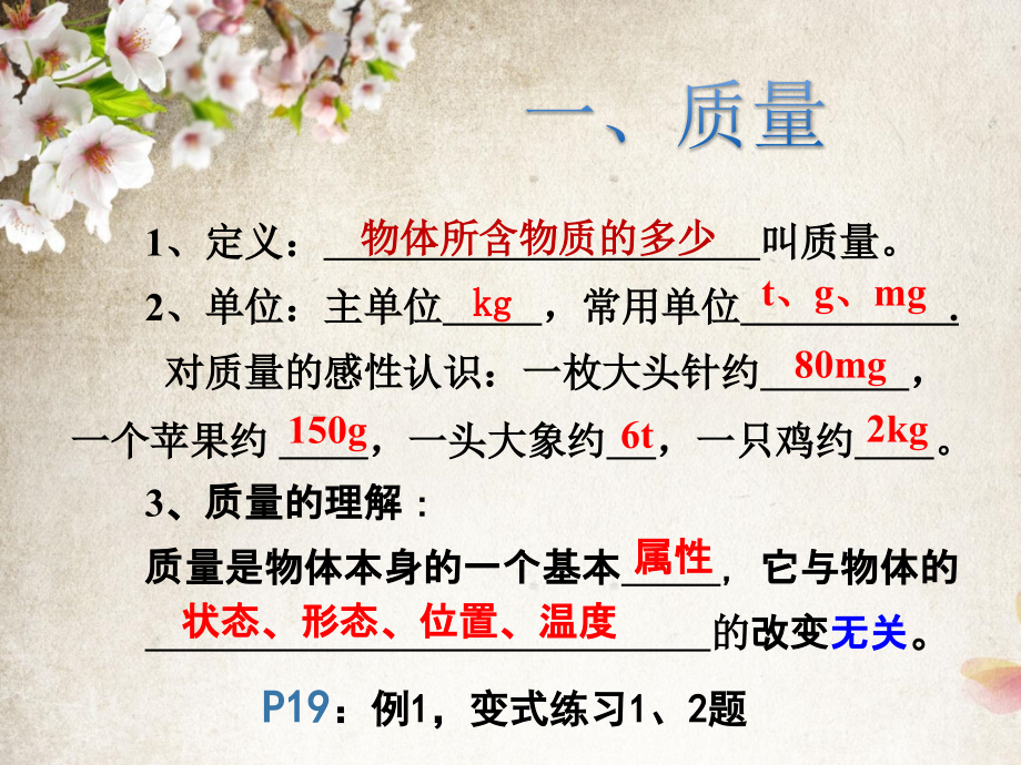 九年级物理 第二讲 第一课时 质量密度课件 人教新课标版 课件.ppt_第2页