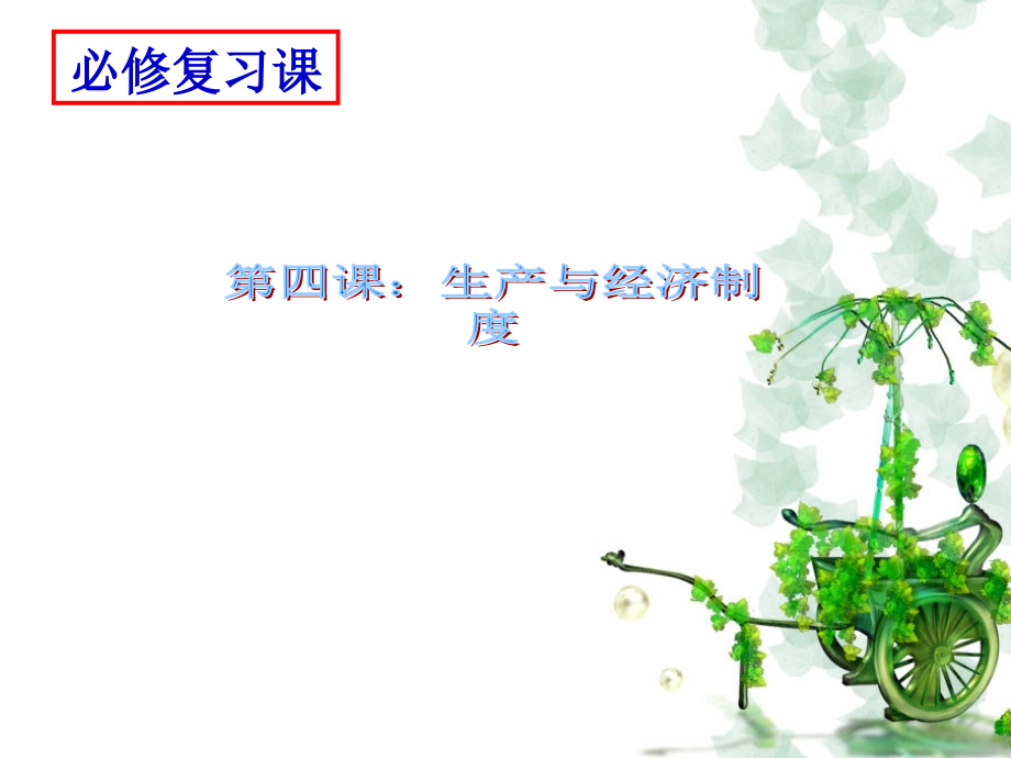 学测复习第四课：生产与经济制度.ppt_第1页