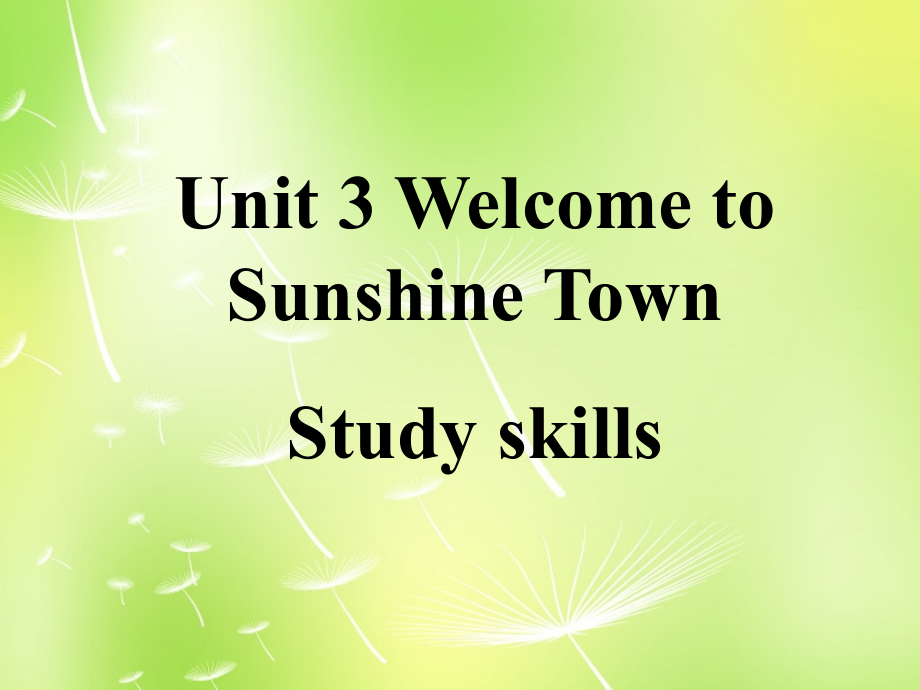 中学七年级英语下册(Unit 3 Welcome to Sunshine Town Study skills)课件 (新版)牛津版 课件.ppt_第1页