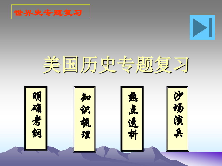中考历史专题复习课件(四)美国史专题 课件.ppt_第2页