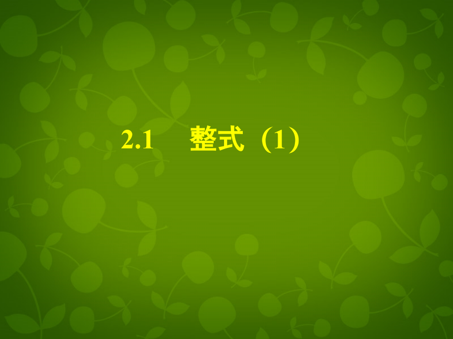 中学七年级数学上册 2.1 整式课件1 (新版)新人教版 课件.ppt_第2页