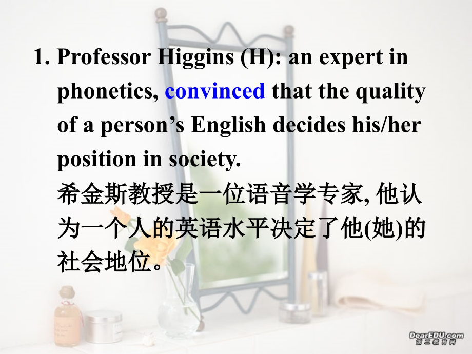 广东省高二英语选修8 Unit4 Pygmalion Lanugage points 人教版 课件.ppt_第2页