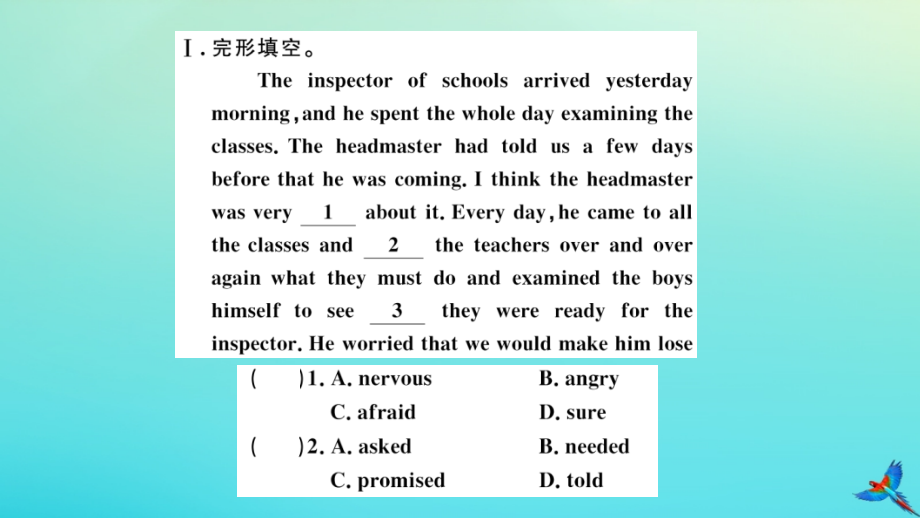 九年级英语全册 Unit 7 Teenagers should be allowed to choose their own clothes综合阅读提升习题课件 (新版)人教新目标版 课件.ppt_第2页