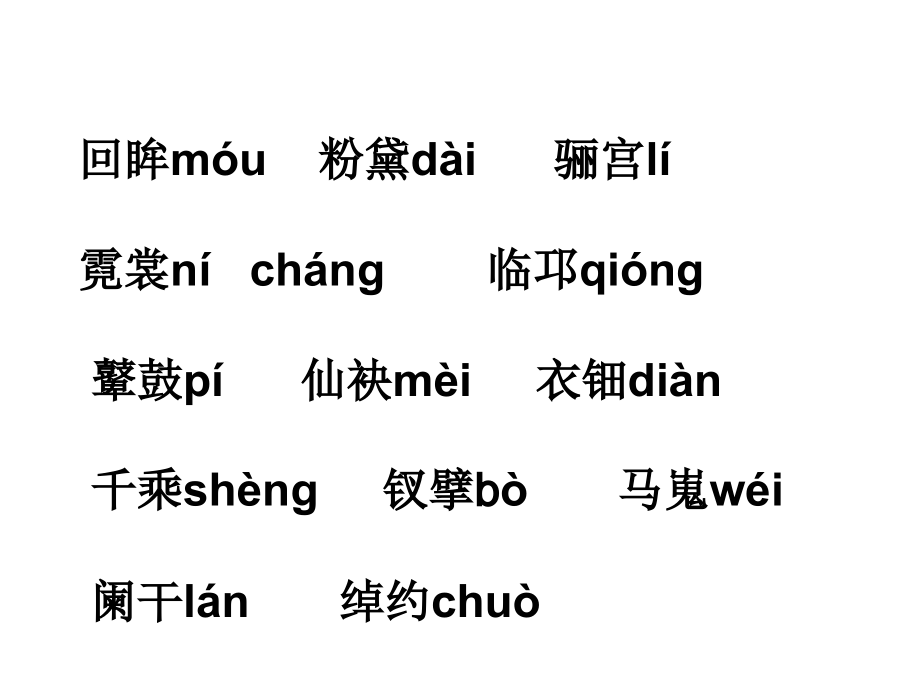 中国古代诗歌散文选修字音字形复习.ppt_第2页