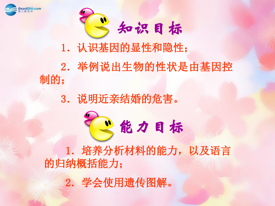山东省泰安市新泰八年级生物下册 第二章 第三节 基因的显性和隐性课件 新人教版.ppt_第2页