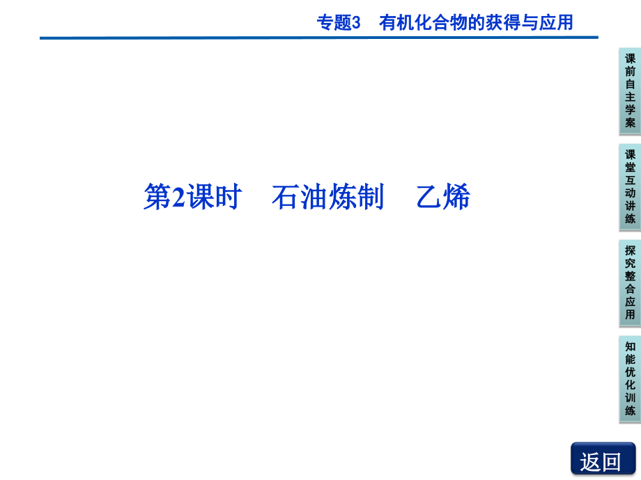苏教化学必修2江苏专用专题3第一单元第2课时 石油炼制 乙烯.ppt_第1页