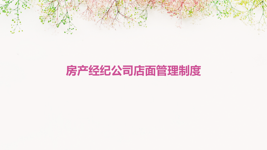 房产经纪公司店面管理制度.pptx_第1页