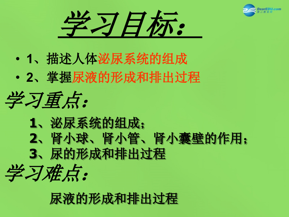 山东省淄博市临淄区第八中学七年级生物下册 第五章 第一节 尿的形成和排出课件1 新人教版.ppt_第2页