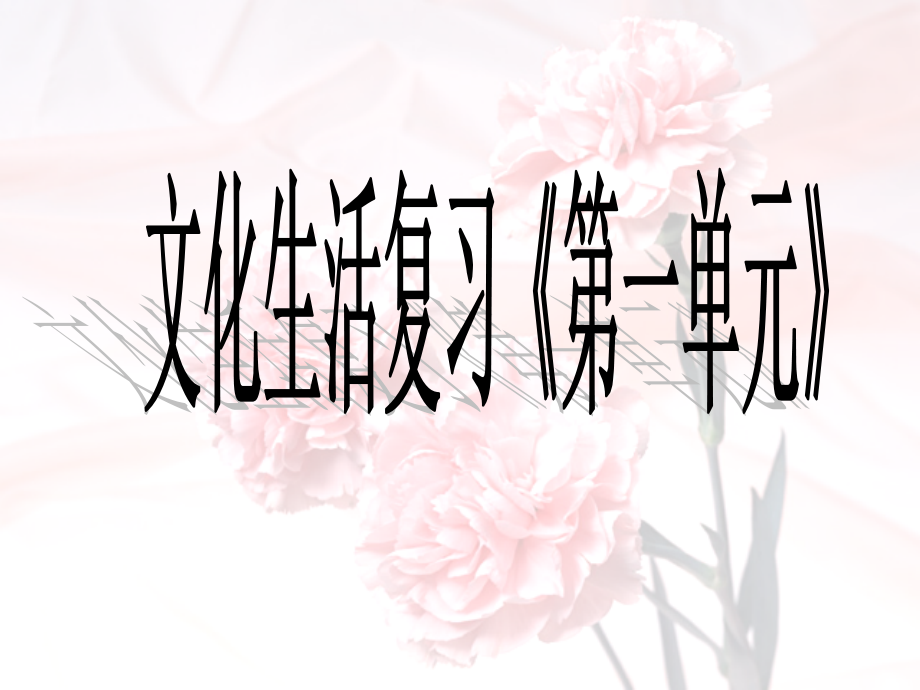 文化生活复习(第一单元).ppt_第1页