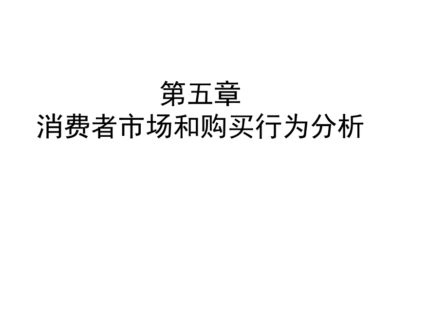 第五章 消费者市场和购买行为分析.ppt_第1页