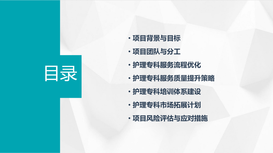 护理专科项目管理计划书.pptx_第2页