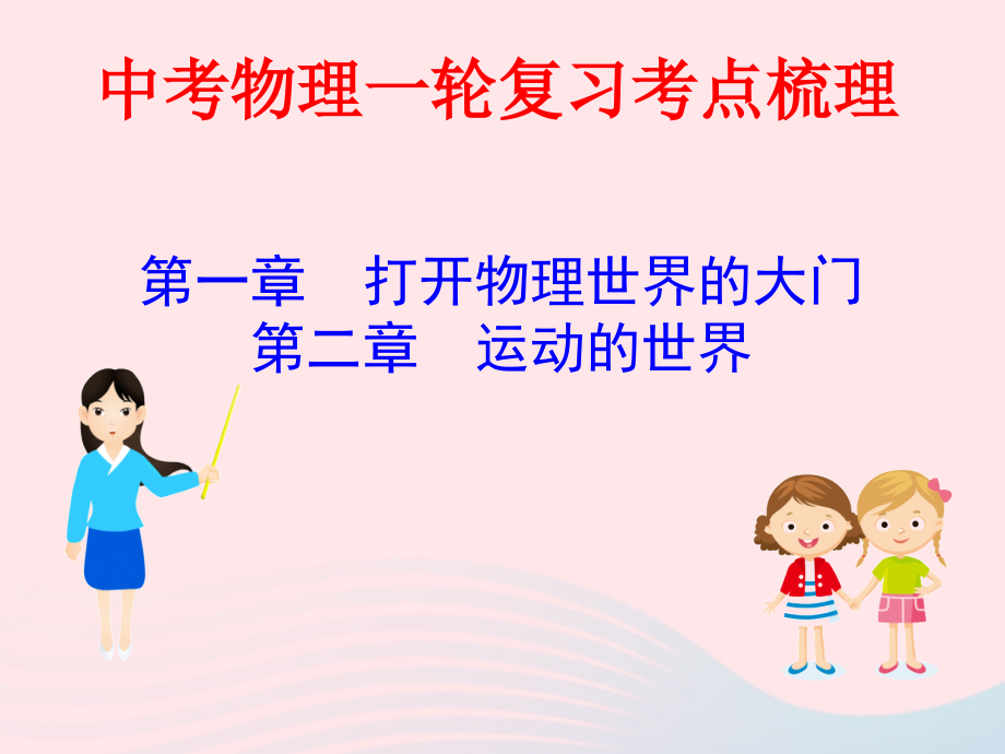中考物理一轮复习 第一二章 打开物理世界的大门 运动的世界考点梳理课件 沪科版 课件.ppt_第1页