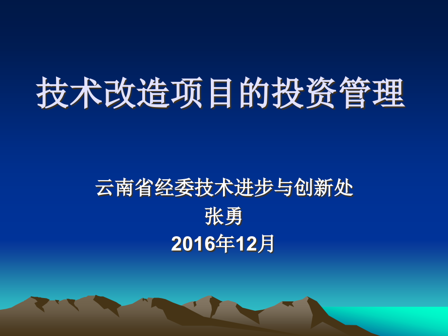 技术改造项目的投资管理.ppt_第1页