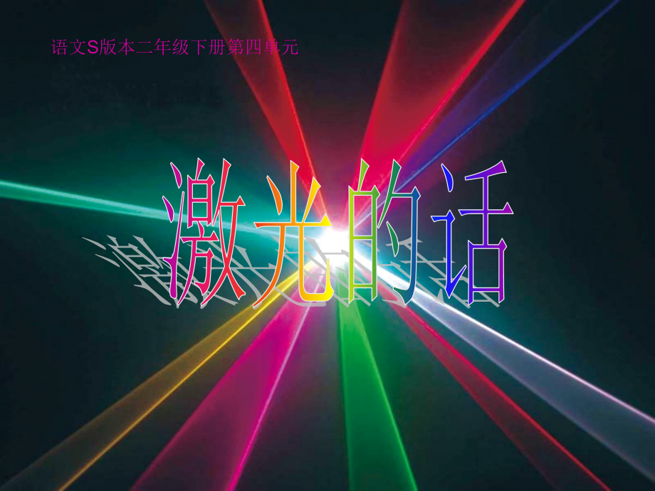 公开课(语文S版本)二年级语文下册课件_激光的话.ppt_第1页