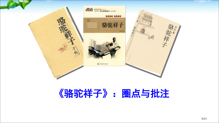 人教版语文七年级下册第三单元名著导读《骆驼祥子-圈点与批注》优质公开课教学课件-(共33张PPT)市.pptx_第2页