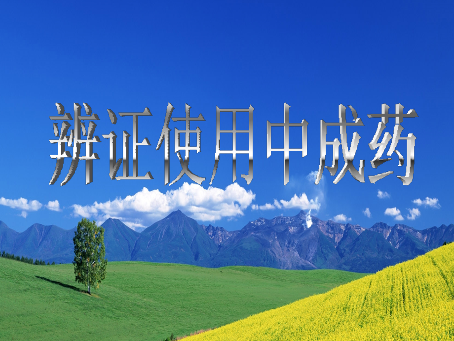 辨证使用中成药.ppt_第1页