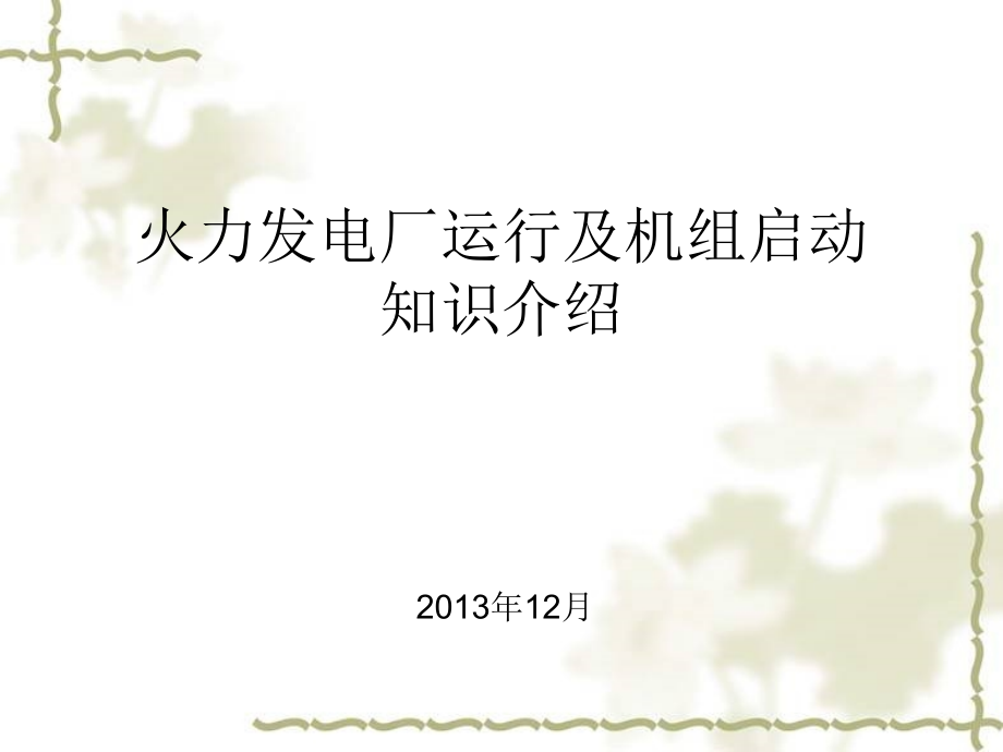 火力发电厂运行及机组启动介绍.ppt_第1页