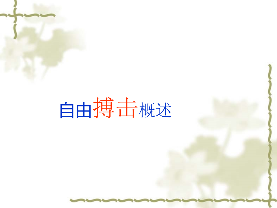 自由搏击基础知识.ppt_第1页