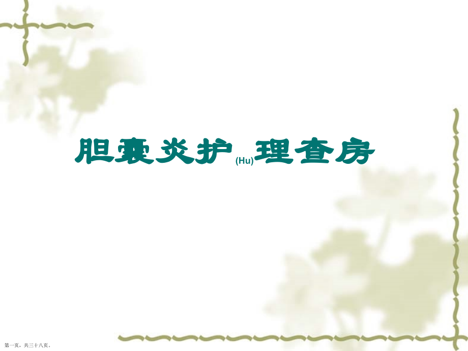胆囊炎护理评估及诊断.pptx_第1页