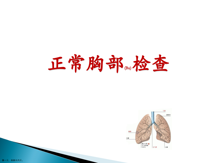 诊断学胸部检查治疗教学.pptx_第1页