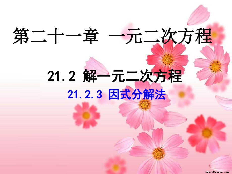 一元二次方程的解法——因式分解法.ppt_第1页