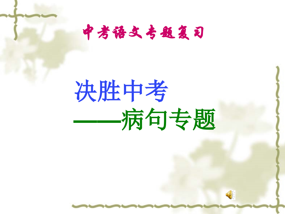 中考语文专题复习病句专题.ppt_第1页