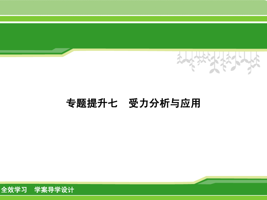 专题提升七-受力分析与应用.ppt_第1页