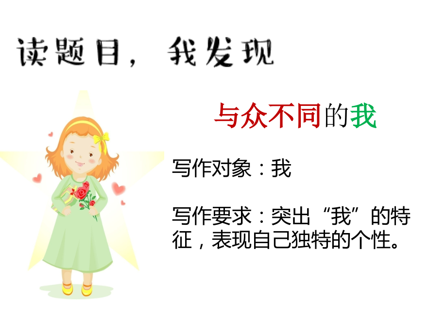 教学法写作课《与众不同的我》.pptx_第2页