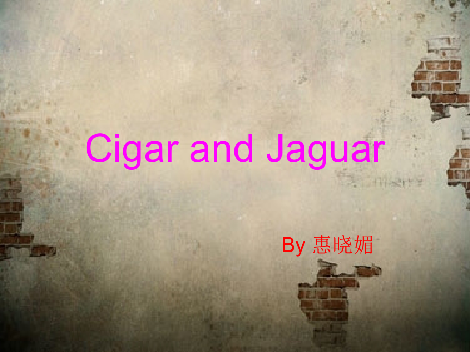 Cigar and Jaguar.ppt_第1页
