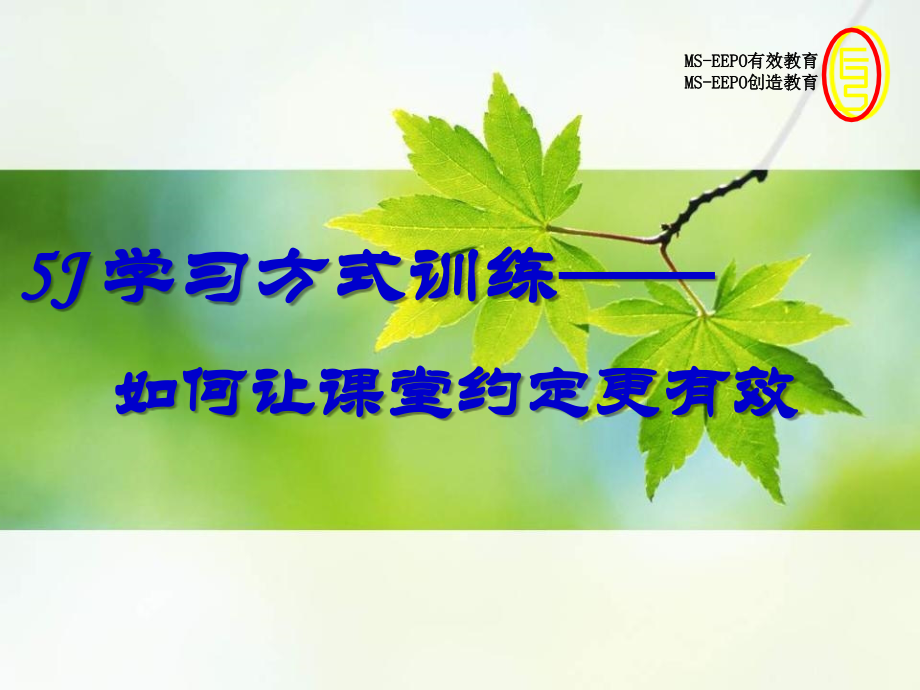 MS-EEPO有效教育学习方式训练之约定.ppt_第1页