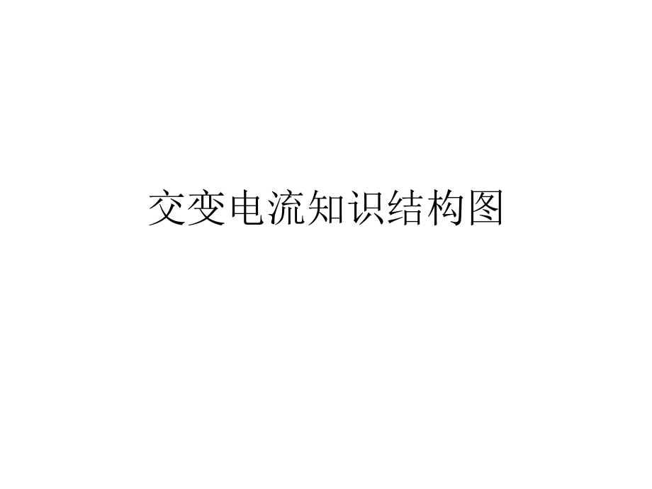 交变电流知识结构图.ppt_第1页