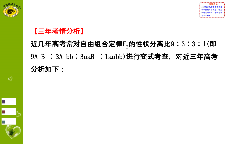 2015届《世纪金榜》高考一轮生物复习热点专题突破系列(三).ppt_第2页