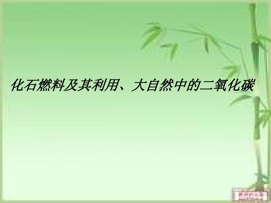 化石燃料及其利用、大自然中的二氧化碳.ppt_第1页