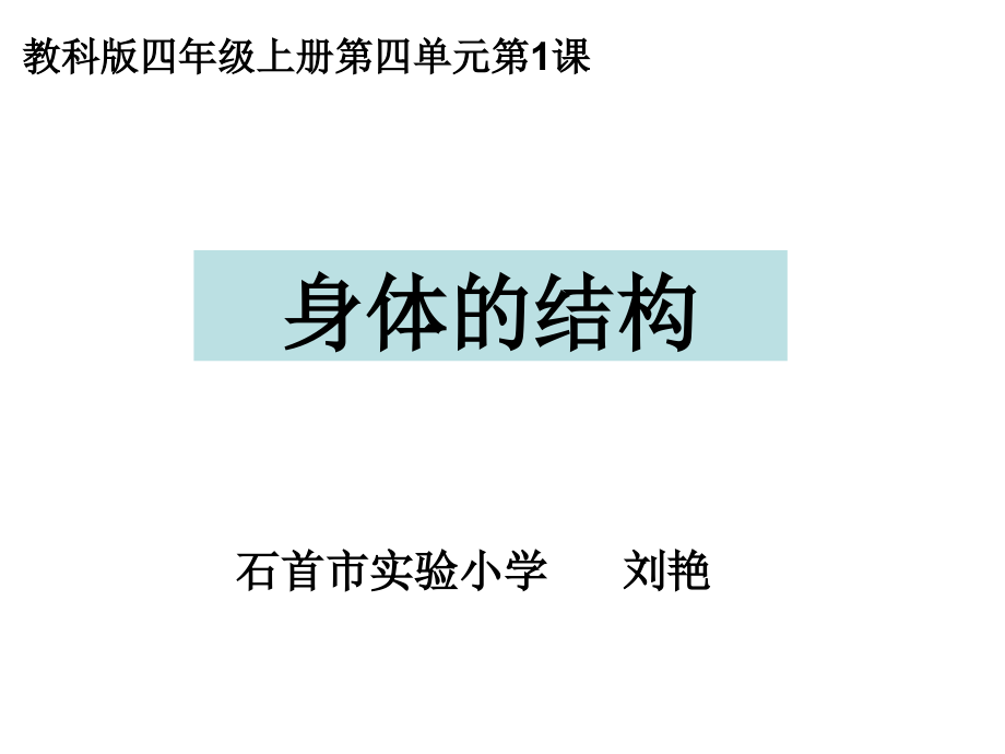 四上四1身体的结构.ppt_第1页