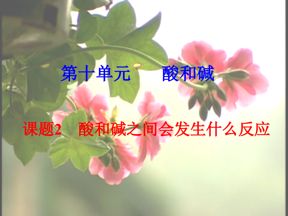 课题2酸和碱之间会发生什么反应课件.ppt_第1页