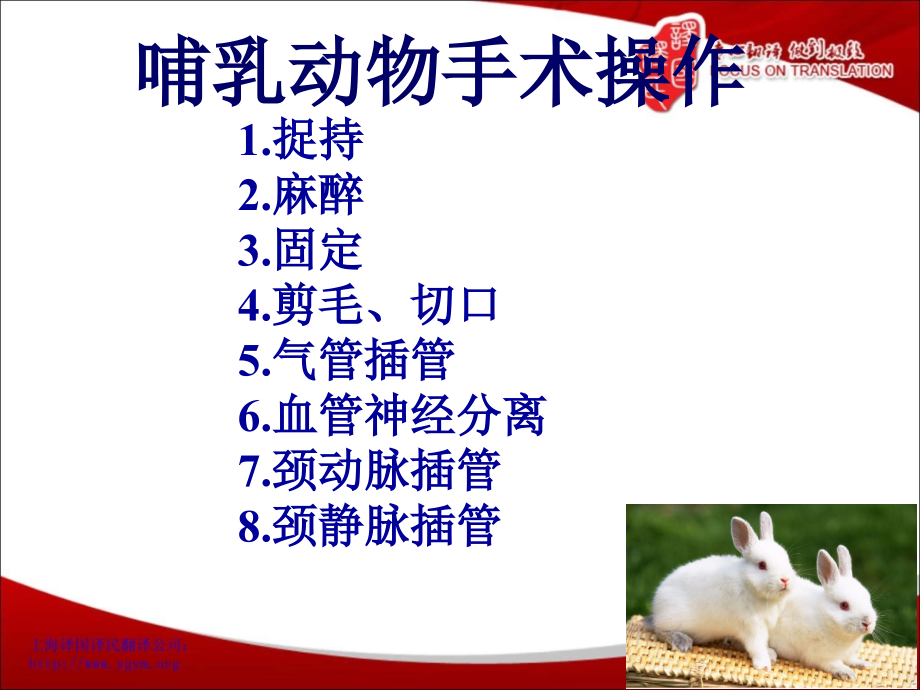哺乳动物手术操作-福州医学翻译-译国译民翻译.ppt_第2页