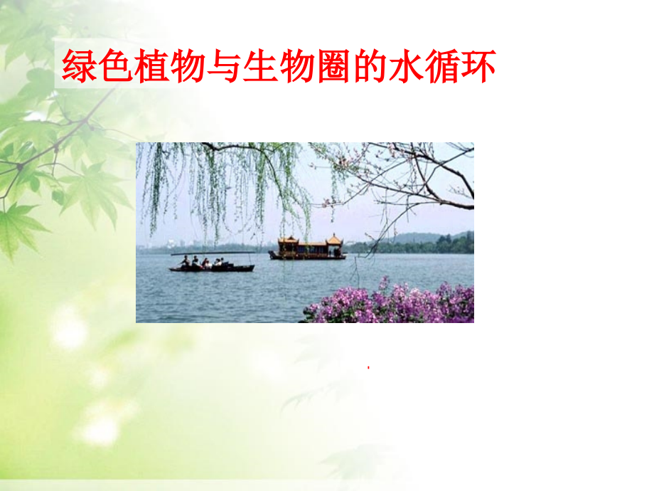 人教版七年级上册生物33绿色植物与生物圈的水循环（共36张PPT）.ppt_第1页