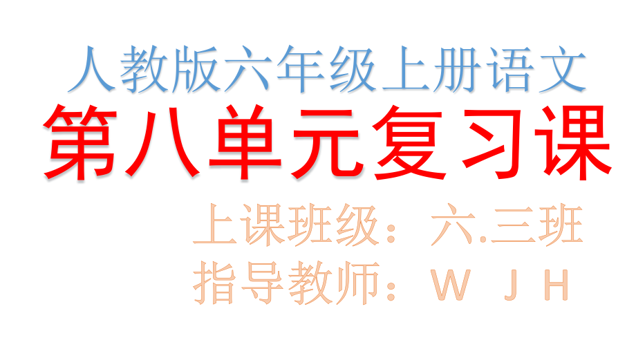 人教版六年级上册语文第八单元复习PPT.pptx_第1页
