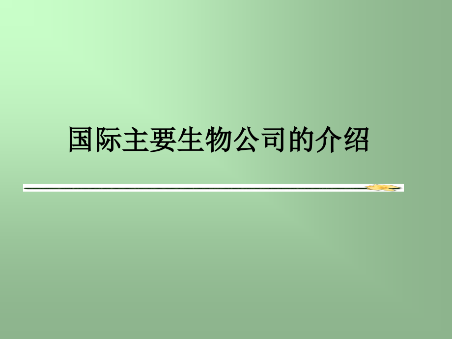 国际主要生物公司的介绍.ppt_第1页