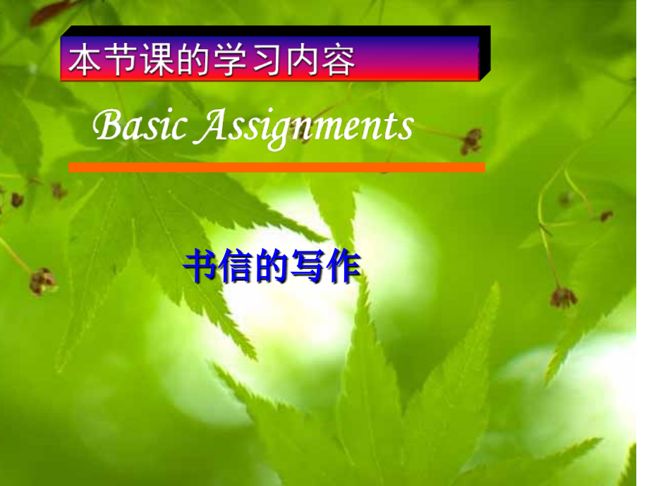 求职信、简历等各类书信的写作PPT.ppt_第1页