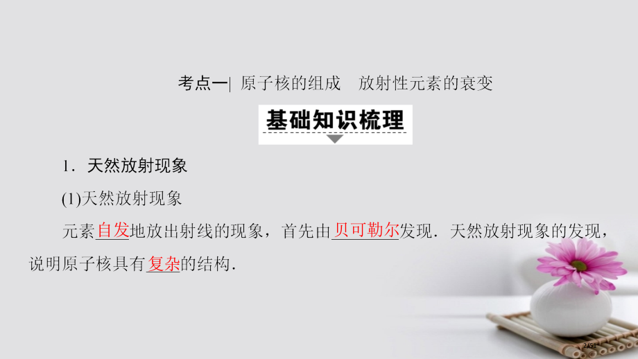 高三物理复习第13章波粒二象性原子结构原子核第3节原子核省公开课一等奖新名师优质课获奖PPT课件.pptx_第2页