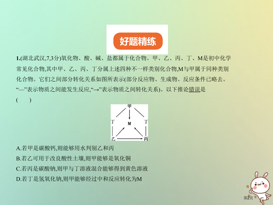 中考化学复习专题二十开放性试题试卷部分市赛课公开课一等奖省名师优质课获奖PPT课件.pptx_第2页