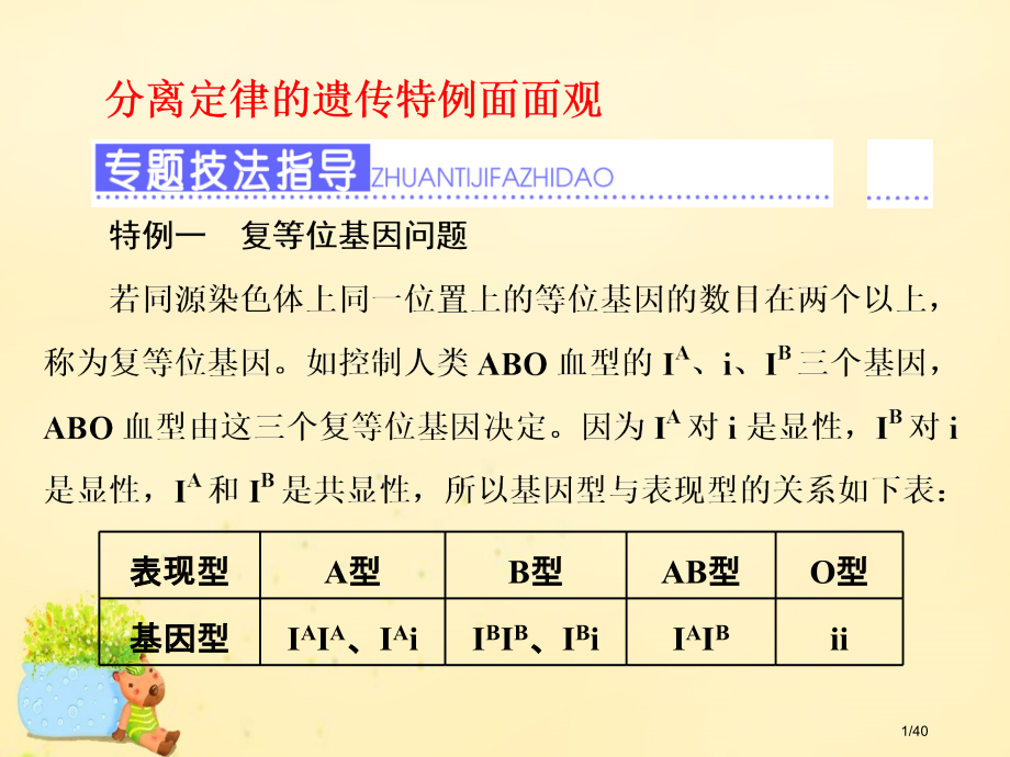 高三生物复习分离定律的遗传特例面面观课件省公开课一等奖新名师优质课获奖课件.pptx_第1页