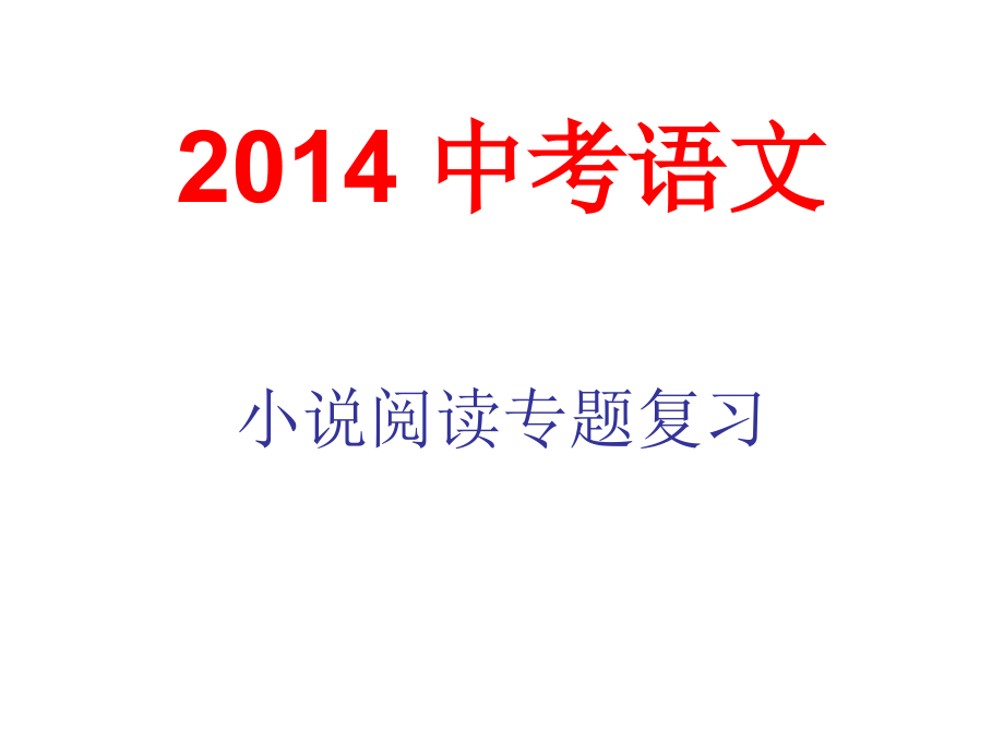 中考语文小说阅读专题复习(0002).ppt_第1页