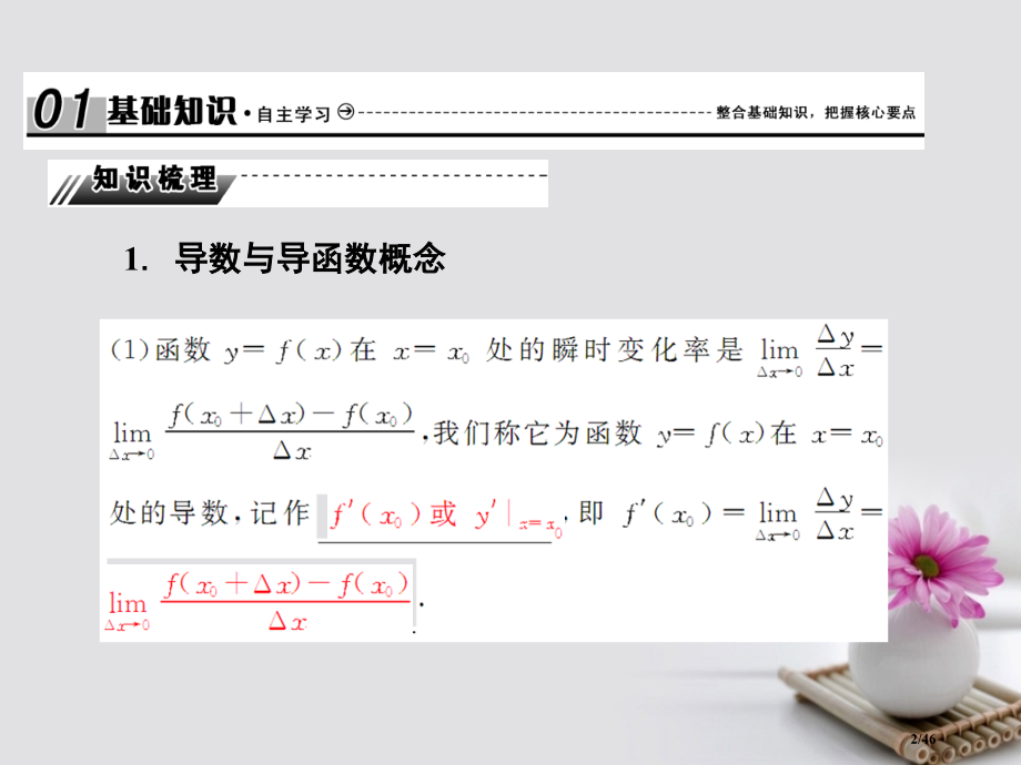 高考数学总复习3.1导数的概念及运算市赛课公开课一等奖省名师优质课获奖课件.pptx_第2页