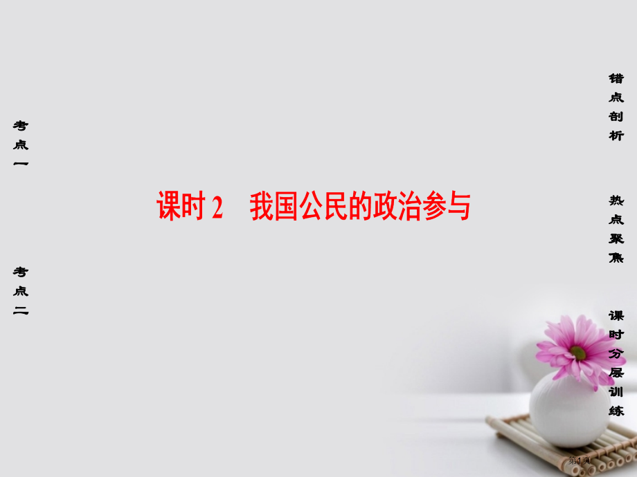 高考政治复习第5单元公民的政治生活课时2我国公民的政治参与市赛课公开课一等奖省名师优质课获奖课.pptx_第1页