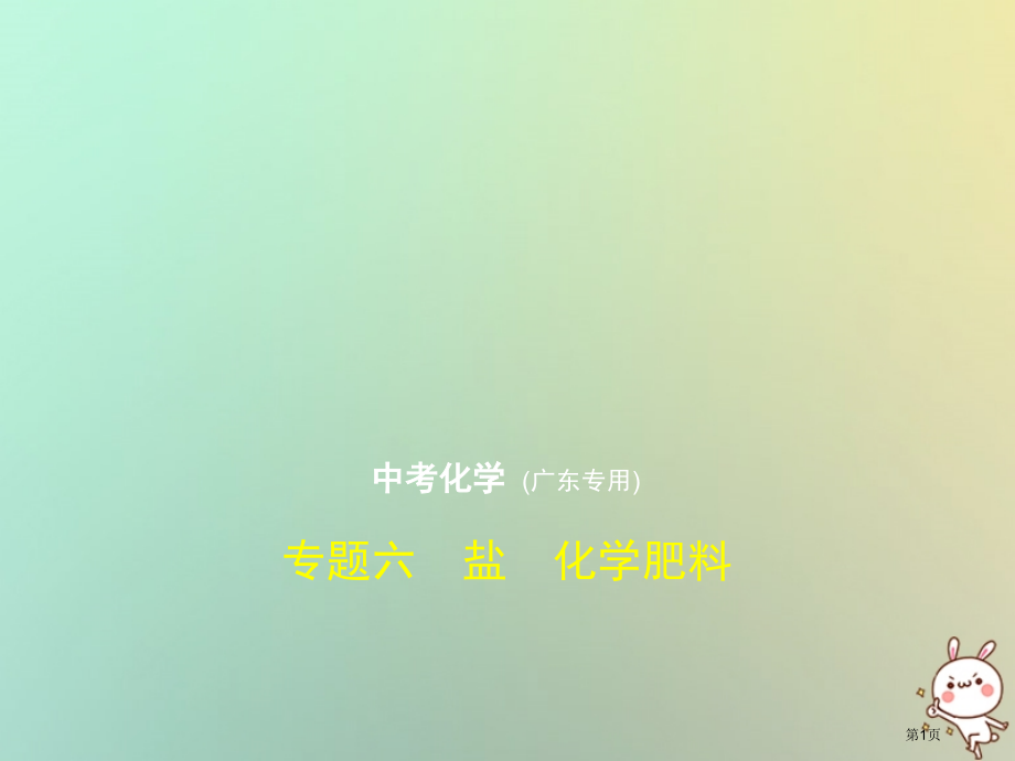 新版中考化学复习专题六盐化学肥料试卷市赛课公开课一等奖省名师优质课获奖课件.pptx_第1页